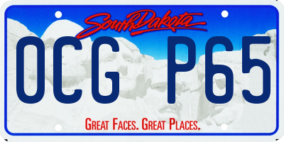 SD license plate 0CGP65