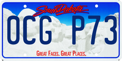 SD license plate 0CGP73