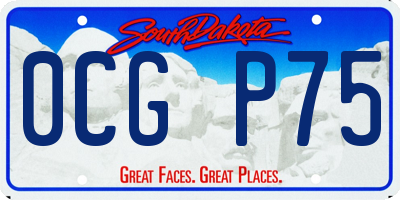 SD license plate 0CGP75