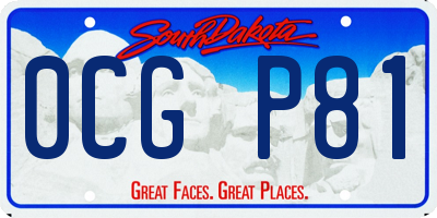 SD license plate 0CGP81