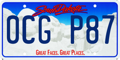 SD license plate 0CGP87