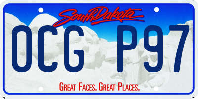 SD license plate 0CGP97