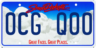 SD license plate 0CGQ00