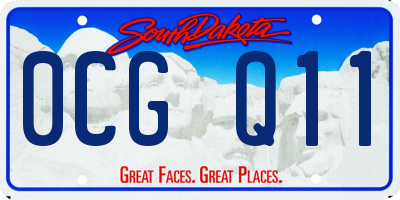 SD license plate 0CGQ11