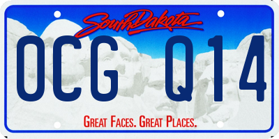SD license plate 0CGQ14