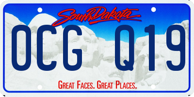 SD license plate 0CGQ19