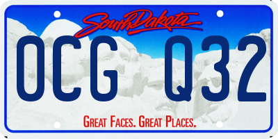 SD license plate 0CGQ32