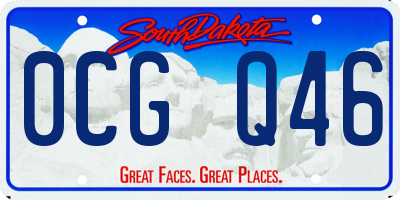 SD license plate 0CGQ46