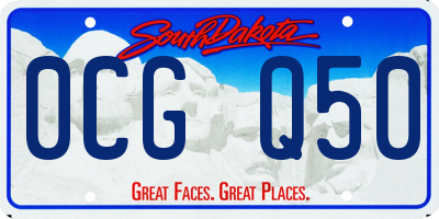 SD license plate 0CGQ50