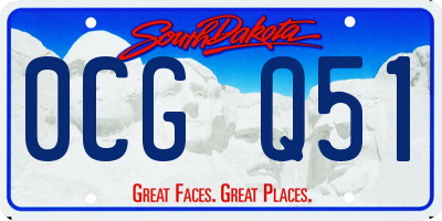 SD license plate 0CGQ51