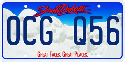 SD license plate 0CGQ56