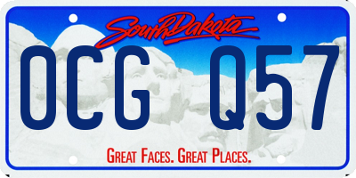 SD license plate 0CGQ57
