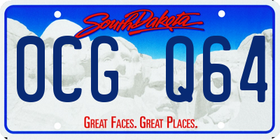 SD license plate 0CGQ64