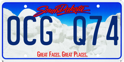 SD license plate 0CGQ74