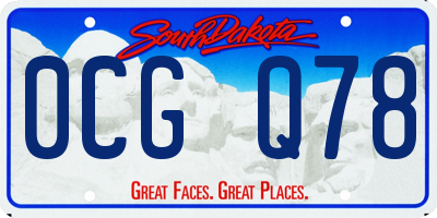 SD license plate 0CGQ78