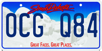 SD license plate 0CGQ84