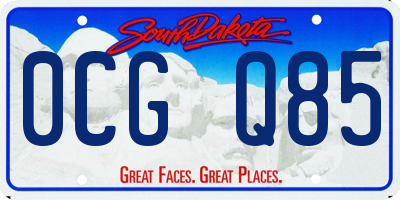 SD license plate 0CGQ85