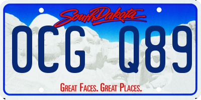SD license plate 0CGQ89