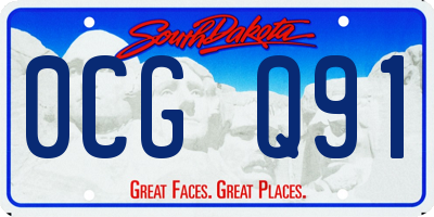 SD license plate 0CGQ91