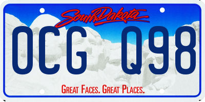 SD license plate 0CGQ98