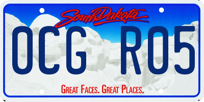 SD license plate 0CGR05