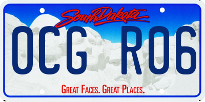 SD license plate 0CGR06