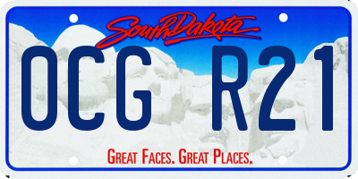 SD license plate 0CGR21