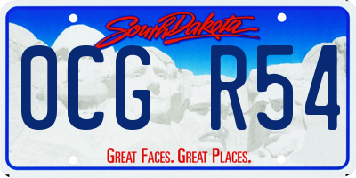 SD license plate 0CGR54