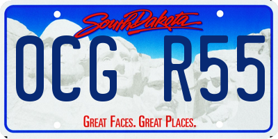 SD license plate 0CGR55