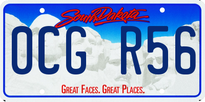 SD license plate 0CGR56