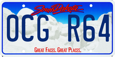 SD license plate 0CGR64