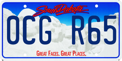 SD license plate 0CGR65
