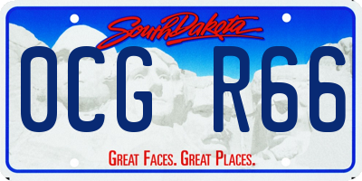 SD license plate 0CGR66