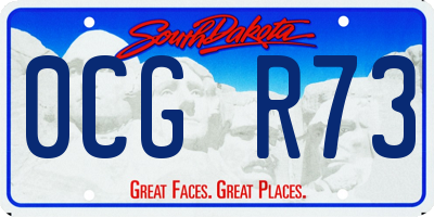 SD license plate 0CGR73