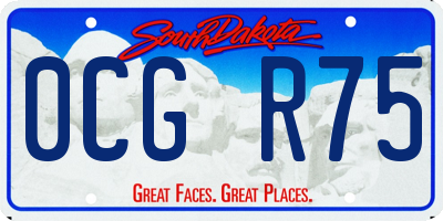 SD license plate 0CGR75
