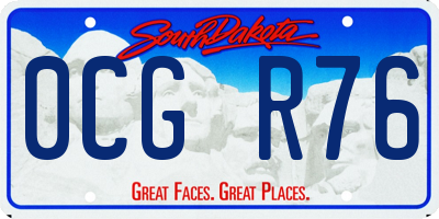 SD license plate 0CGR76