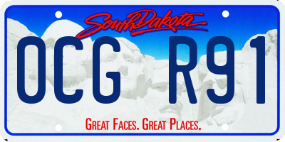 SD license plate 0CGR91