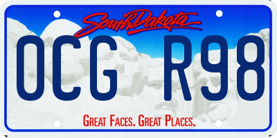 SD license plate 0CGR98