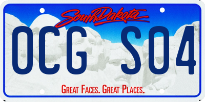SD license plate 0CGS04