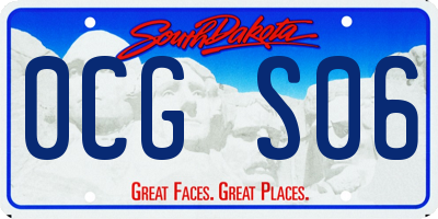 SD license plate 0CGS06