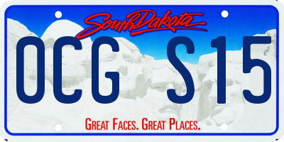 SD license plate 0CGS15