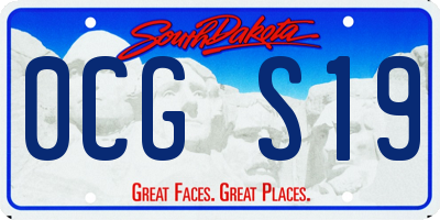 SD license plate 0CGS19