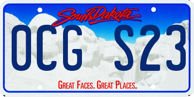 SD license plate 0CGS23
