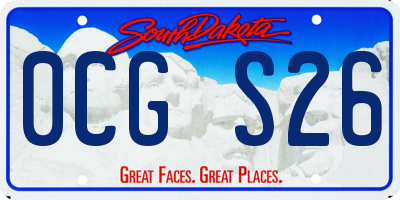 SD license plate 0CGS26