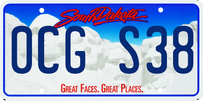 SD license plate 0CGS38
