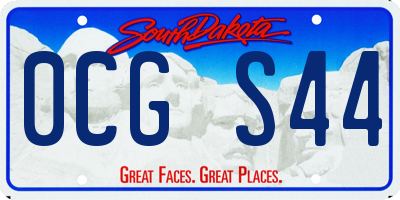 SD license plate 0CGS44
