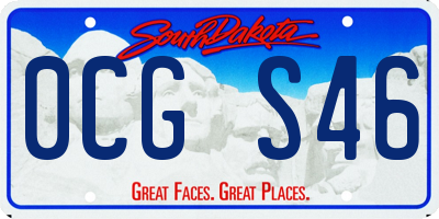 SD license plate 0CGS46