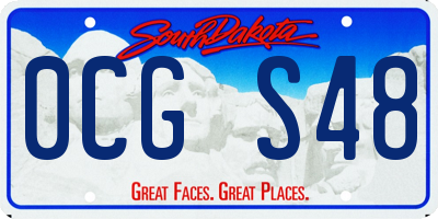 SD license plate 0CGS48