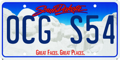 SD license plate 0CGS54