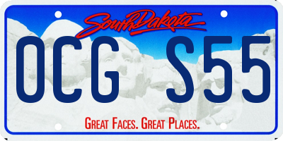 SD license plate 0CGS55